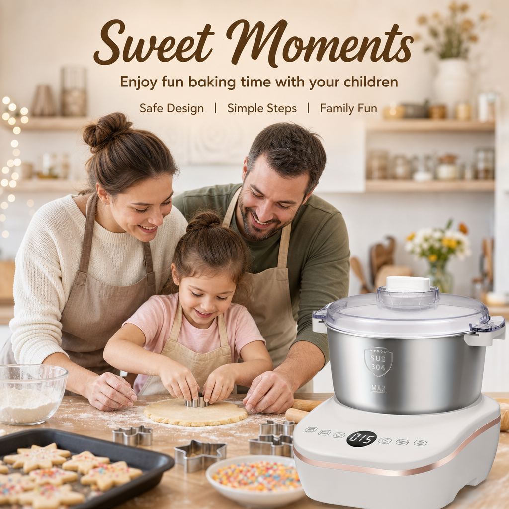 Automatic Dough Maker with Fermentation Function, 15 Mins Fast Knead, SUS304 Stainless Steel Bowl Smart Dough Mixer for Bread Buns Pizza