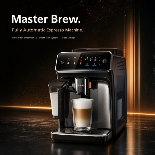 18-in-1 Fully Automatic Espresso Machine | One-Touch Hot & Cold Coffee Maker with Silent Grinding