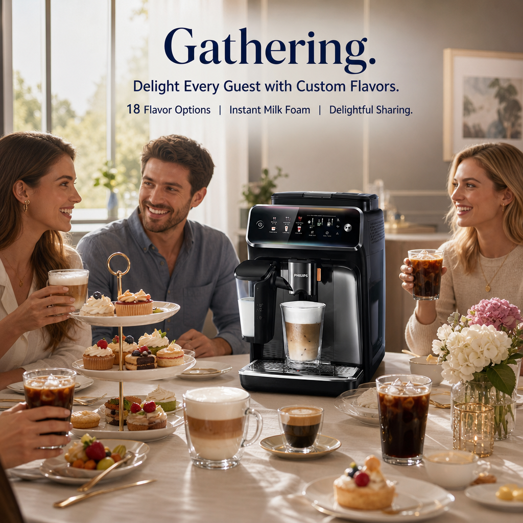 18-in-1 Fully Automatic Espresso Machine | One-Touch Hot & Cold Coffee Maker with Silent Grinding