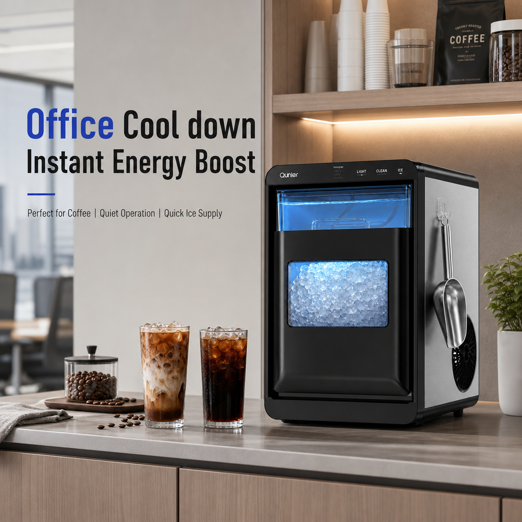 Countertop Portable Ice Maker Machine, Rapid Pellet Ice Production with LED Visible Window & Auto Self-Clean Function