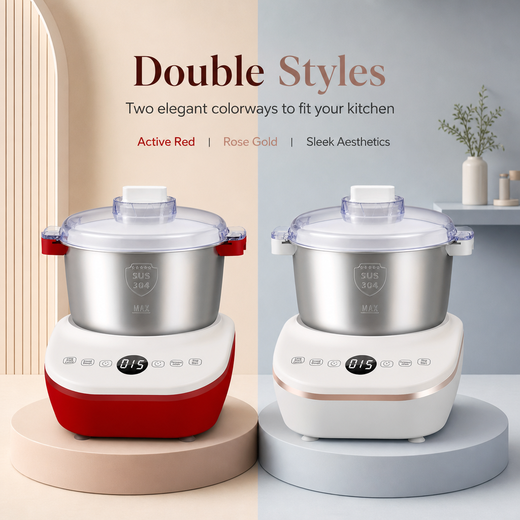 Automatic Dough Maker with Fermentation Function, 15 Mins Fast Knead, SUS304 Stainless Steel Bowl Smart Dough Mixer for Bread Buns Pizza
