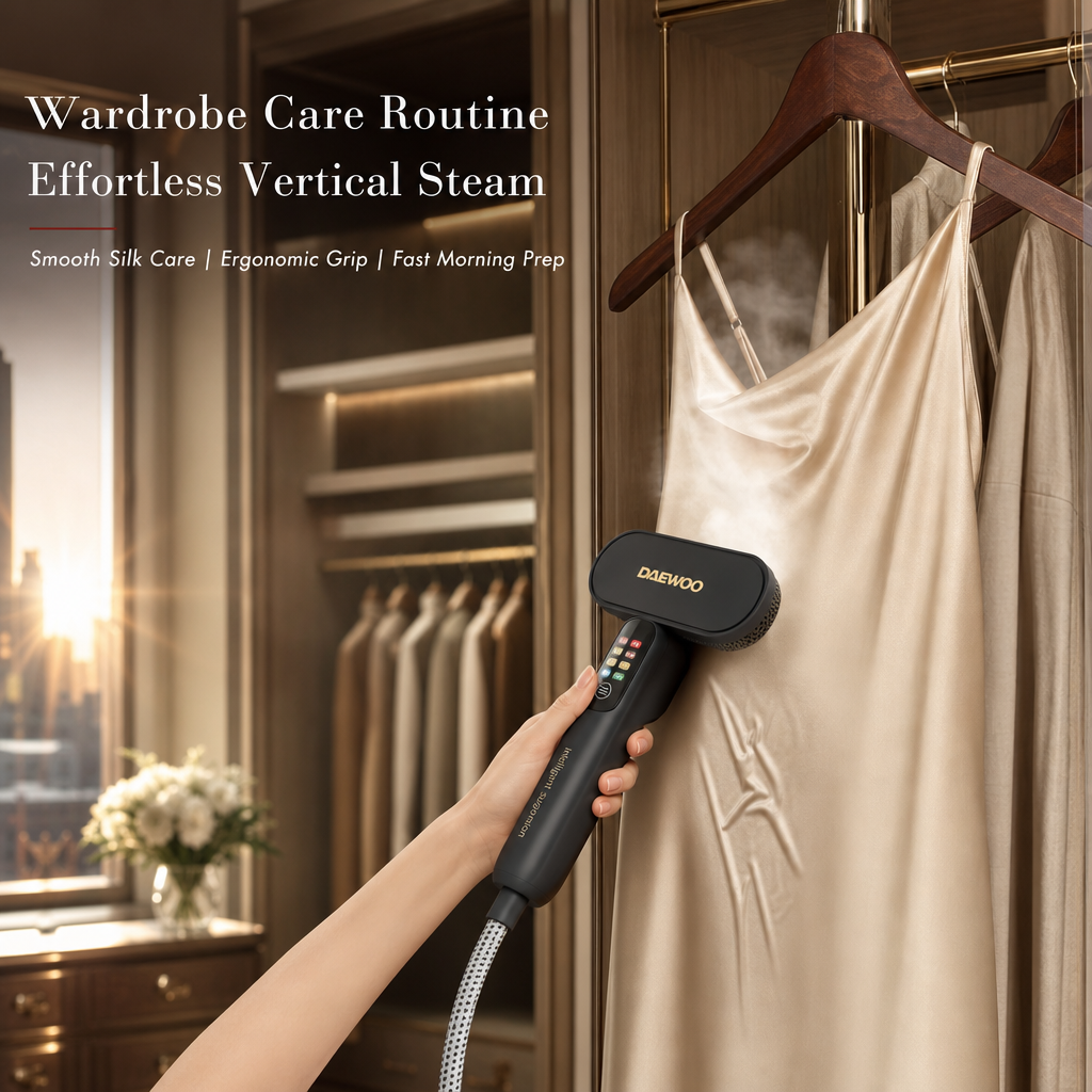 Portable Garment Steamer Iron, Multi‑Mode Steam Iron for All Fabrics, Hanging & Flat Press Clothing Steamer for Home Office Travel