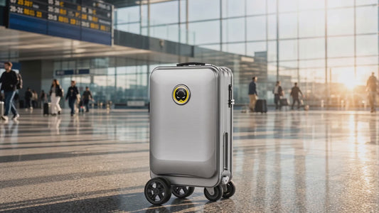 2-in-1 Rideable Carry On Luggage | Foldable Scooter Suitcase with TSA Lock & Silent 360° Wheels