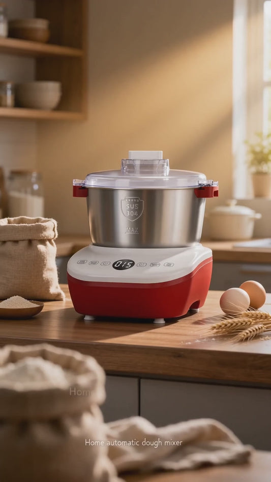 Automatic Dough Maker with Fermentation Function, 15 Mins Fast Knead, SUS304 Stainless Steel Bowl Smart Dough Mixer for Bread Buns Pizza
