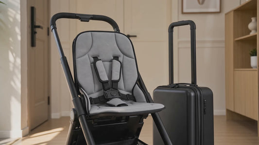 Cabin Approved Foldable Travel Stroller | 3-Second Compact Fold Lightweight Baby Stroller with 5-Point Harness
